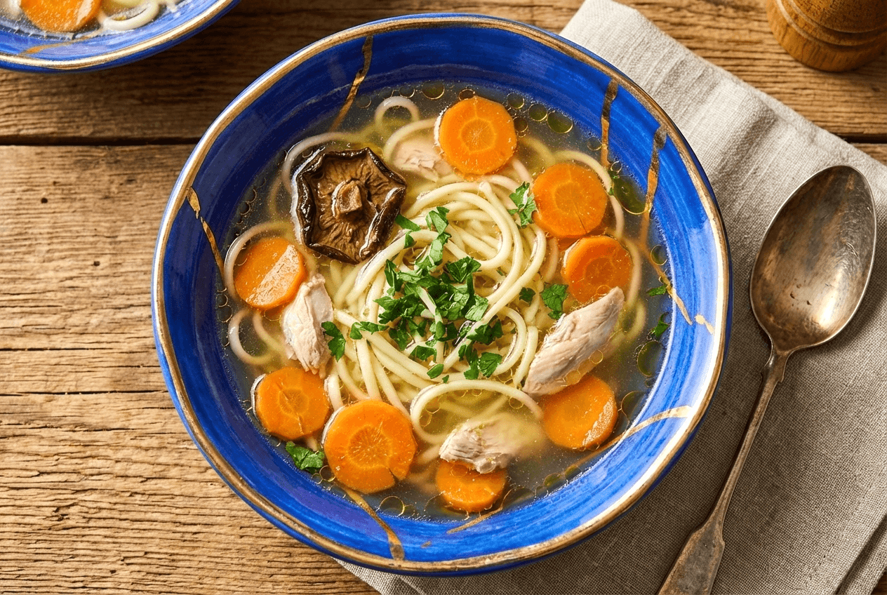 Traditional Polish Chicken Soup (Rosół)